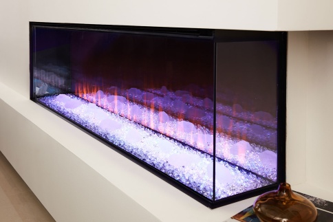 Трехсторонний электрокамин с обогревом BRITISH FIRES New Forest 1600 with Signature logs - 1600 мм фото 7