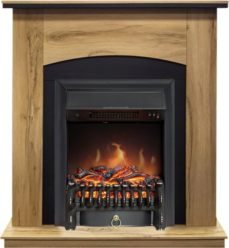 Каминокомплект Barcelona (разборный) - Дуб галифакс с очагом Fobos FX Black фото 1