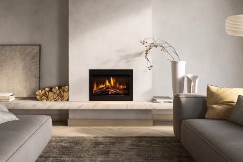 Трехсторонний электрокамин с обогревом BRITISH FIRES Ashlett Insert Deluxe Logs фото 2