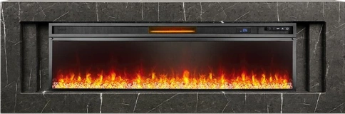 Каминокомплект Line 60 SFT Stone Touch - Серый мрамор с очагом Vision 60 LED фото 2
