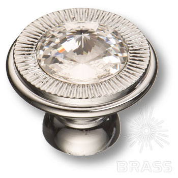Brass Ручка кнопка эксклюзивная коллекция 25.319.30.SWA.07 глянцевый хром с кристаллами Swarovski фото 1