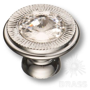 Brass Ручка кнопка эксклюзивная коллекция 25.319.30.SWA.07 глянцевый хром с кристаллами Swarovski фото 1