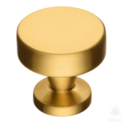 alt="Купить Ручка кнопка 30-Matt Gold сатинированное золото Brass мебельная фурнитура оптом и в розницу"