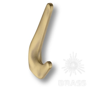 Brass Крючок мебельный двухрожковый 7113 010MP30 состаренная латунь фото 1