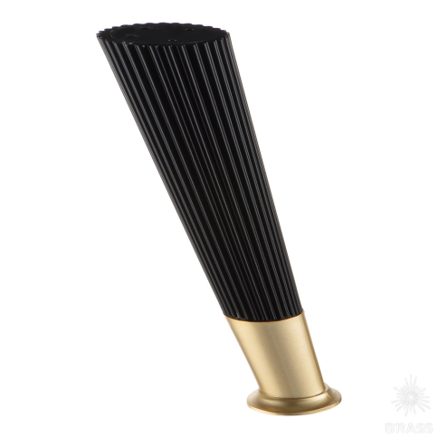 Brass Опора мебельная 3510 0160 Matt Black/Gold Varak SUIT черный/матовое золото 160 мм фото 1