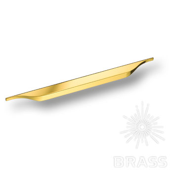 Brass Ручка профиль 8267 0160 GL глянцевое золото 160 мм фото 1