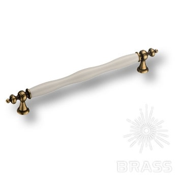 Brass Ручка скоба 1670-40-192-000 белый / старая бронза 192 мм фото 1