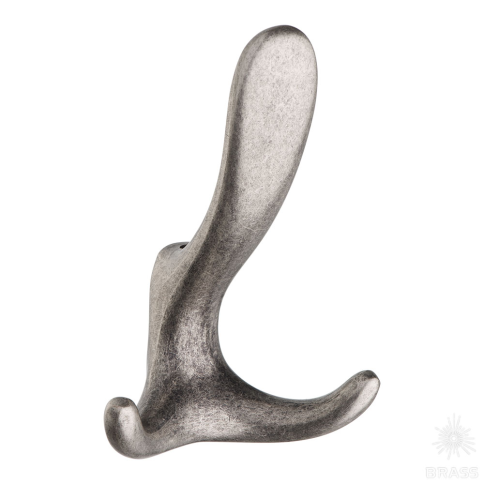 Brass Крючок мебельный трёхрожковый 2045 0078 OSM старое серебро фото 1