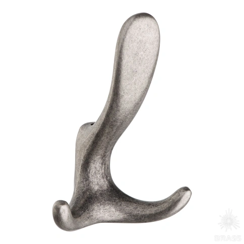 Brass Крючок мебельный трёхрожковый 2045 0078 OSM старое серебро фото 1