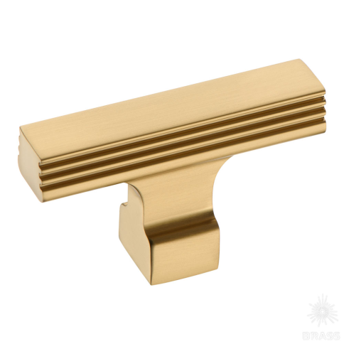 Brass Ручка кнопка 63-Champagne Gold матовая латунь фото 1