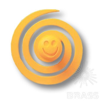 Brass Ручка кнопка детская 445025ST07 червячок желтый фото 1