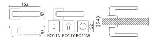 Brass Ручка дверная HA195RO11 AL6 GAMMA чёрный фото 2