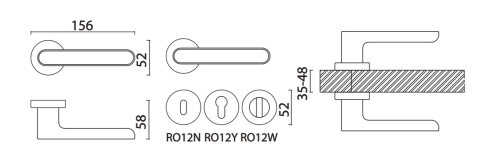 Brass Ручка дверная HA123RO12 GL BOLIVAR глянцевое золото фото 2