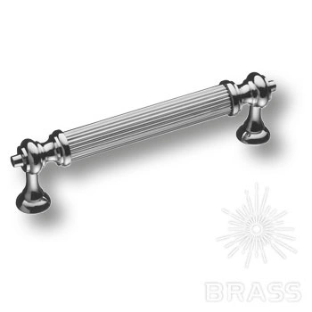 Brass Ручка скоба 2512-005-96 латунь глянцевый хром 96 мм фото 1