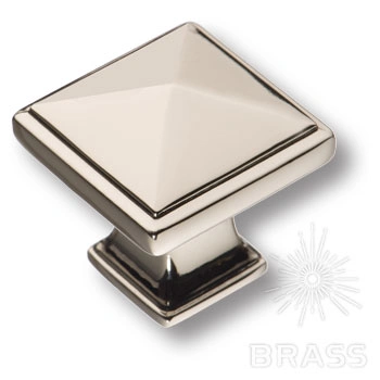 Brass Ручка кнопка 4222 0008 PN глянцевый никель фото 1