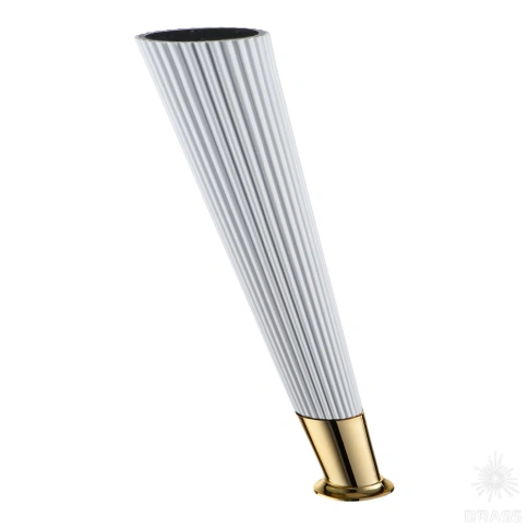 Brass Опора мебельная SUIT 3510 0230 Matt White/Metalized Gold белый матовый/глянцевое золото 230 мм фото 1