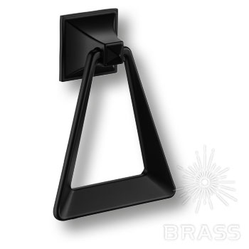 Brass Ручка кольцо 907-Matt Black чёрный фото 1