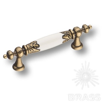 Brass Ручка скоба 1980-40-96-EMBOSSING орнамент / старая бронза 96 мм фото 1