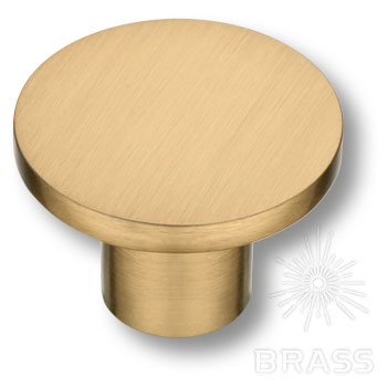 Brass Ручка кнопка 34-Champagne Gold матовая латунь фото 1