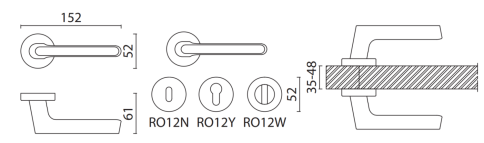 Brass Ручка дверная HA101RO12 CR TAVIRA глянцевый хром фото 2