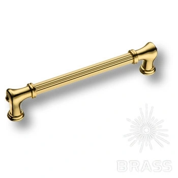 Brass Ручка скоба 4640 0160 GL-GL глянцевое золото 160 мм фото 1