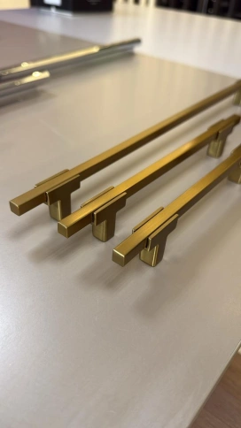 Brass Ручка рейлинг 778-320-Champagne Gold матовая латунь 320 мм фото 2