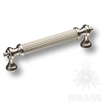 Brass Ручка скоба 2512-016-96 латунь глянцевый никель 96 мм фото 1