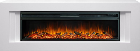 Каминокомплект Line 60 SFT - Белый с очагом Vision 60 LOG LED фото 1