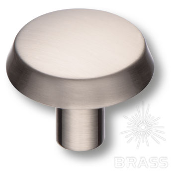 Brass Ручка кнопка 90-Inox никель фото 1