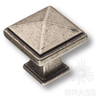 Brass Ручка кнопка 4222 0008 OSM старое серебро фото 1