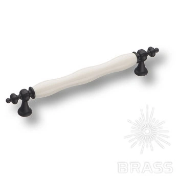 Brass Ручка скоба 1670-85-160-000 белый / чёрный 160 мм фото 1