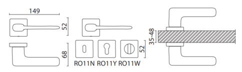 Brass Ручка дверная HA178RO11 NBM NIX матовый никель фото 2
