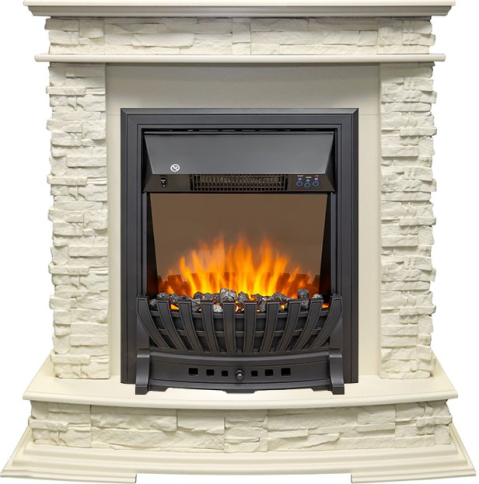 Каминокомплект Luzern - Слоновая кость с очагом Aspen Black фото 1