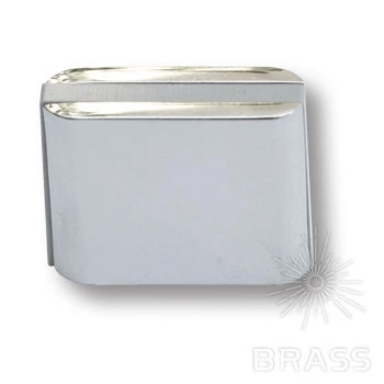Brass Ручка кнопка 429025MP02PL05 глянцевый хром с серой вставкой 16 мм фото 1