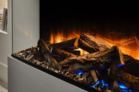 Трехсторонний электрокамин с обогревом BRITISH FIRES New Forest 2400 with Signature logs - 2400 мм фото 16