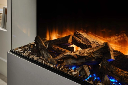 Трехсторонний электрокамин с обогревом BRITISH FIRES New Forest 2400 with Signature logs - 2400 мм фото 16