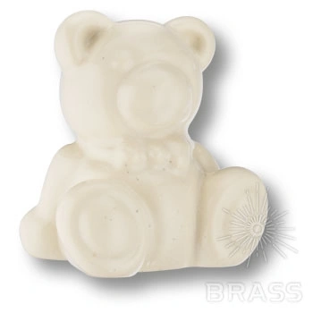 Brass Ручка кнопка детская T1 Teddy Мишка без покраски фото 1
