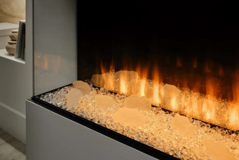 Трехсторонний электрокамин с обогревом BRITISH FIRES New Forest 1900 with Signature logs - 1900 мм фото 8