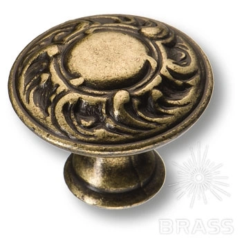 Brass Ручка кнопка 15.352.01.12 античная бронза фото 1