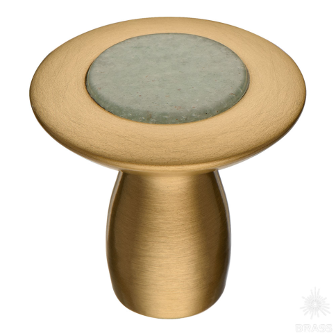 Brass Ручка кнопка 0782-011-T01 сатинированная латунь фото 1