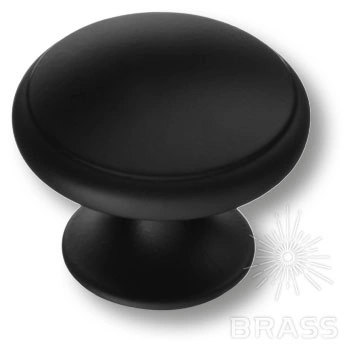 Brass Ручка кнопка RANA-85 черная фото 1