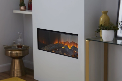Трехсторонний электрокамин с обогревом BRITISH FIRES New Forest 870 with Signature logs - 870 мм фото 4
