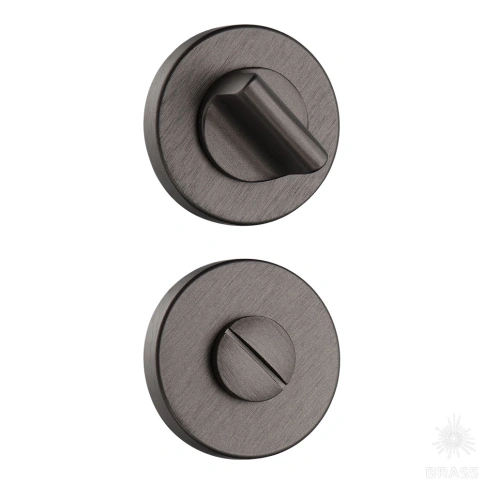 Brass Накладка с поворотной кнопкой RO12W6 ELX1 ROSET брашированный графит фото 1
