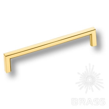 Brass Ручка скоба 6765-100 глянцевое золото 128 мм фото 1