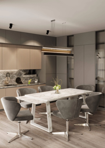 Стол Сильвер обеденный раздвижной фото 3