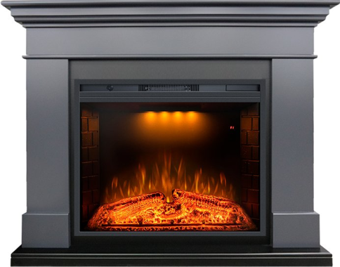Каминокомплект California - Серый графит с очагом Emerald 28 фото 1