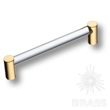 Brass Ручка рейлинг эксклюзивная коллекция BU 016.128.19 глянцевое золото 128 мм фото 1