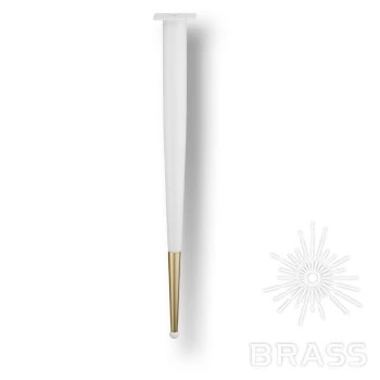 Brass Опора мебельная резная KMA-0124-0710-B12-C25 White/Matt Gold белый/матовое золото 710 мм фото 1