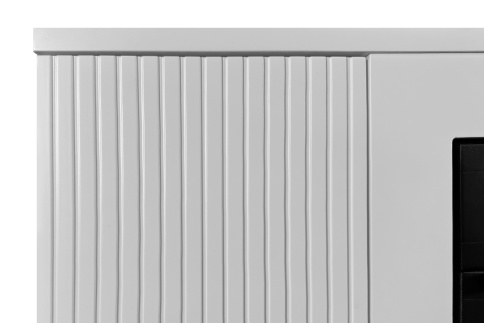 Каминокомплект Портал-тумба Madison (Разборный) - Бьянко белый с очагом Vision 60 LOG LED фото 4