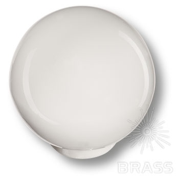 Brass Ручка кнопка детская 626BL2 шар белый глянцевый фото 1